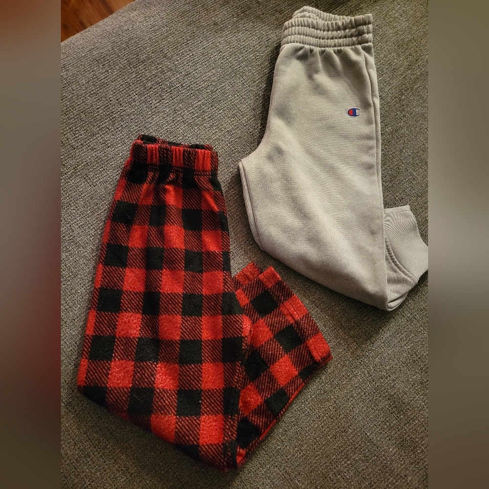 2T Champion Sweats / Plaid Pajama Bundle